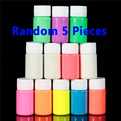 Random 5Pieces APINKGIRL неоновая флуоресцентная УФ-краска для тела, растущая в темноте, краска для лица, светящийся акриловый рисунок s Art, вечерние и Хэллоуин, макияж - Цвет: Random 5Pieces
