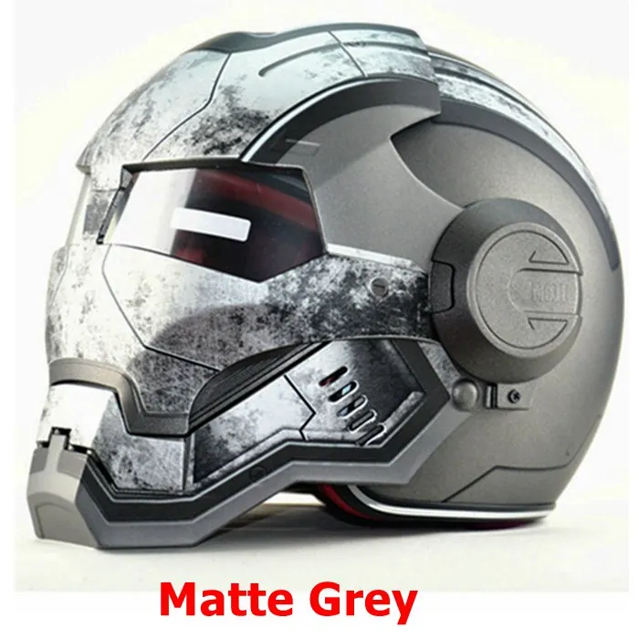 Matte Gray Серый MASEI IRONMAN железный человек шлем мотоциклетный шлем ретро Половина шлем открытый шлем 610 ABS шлем для мотокросса - Цвет: Matte Gray