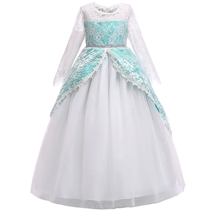 2018 Winter Long Sleeve Christmas Dress Wedding For Girls Kids Clothing Party Bridesmaid Princess Prom Costume | Детская одежда и