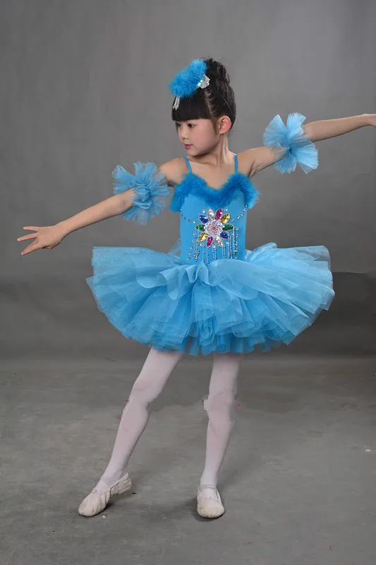 Балетные костюмы для девочек кружевная разноцветная балетная юбка с белыми