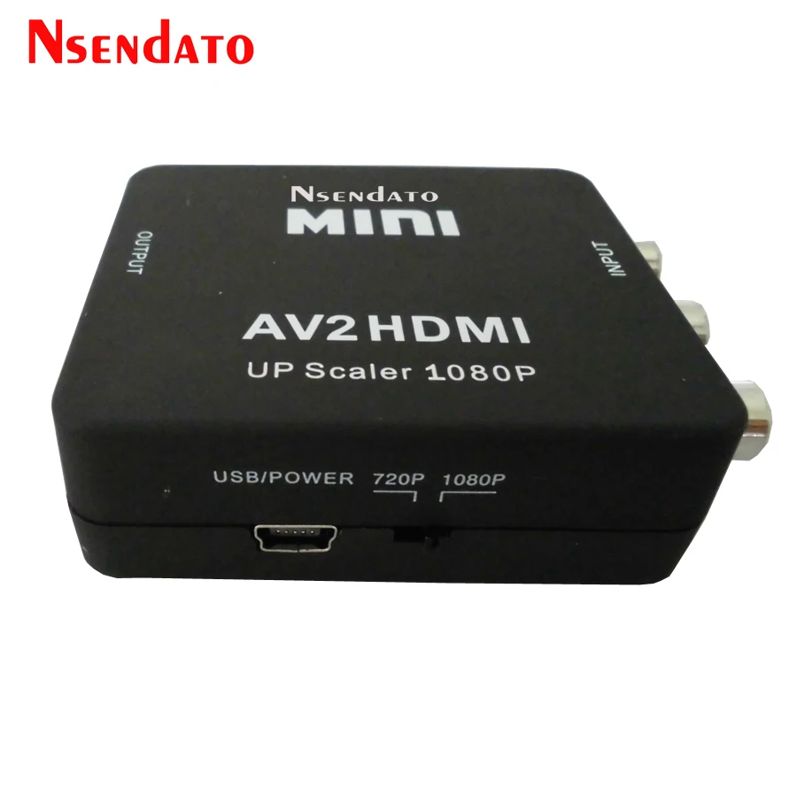 Мини RCA к HDMI Композитный Аудио Видео AV CVBS адаптер конвертер AV2HDMI L R HD видео