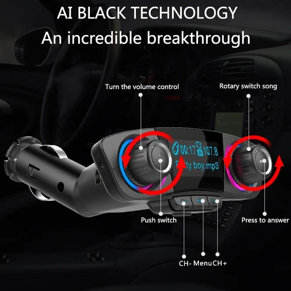 Портативный Автомобильный MP3-плеер с Bluetooth FM передача музыки 1 3 дюймов