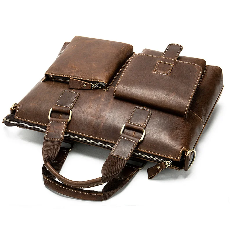 MVA Genuine Leather Men Breifcase Quality Cowhide Shoulder Bag Fashion Business Casual Handbag | Багаж и сумки