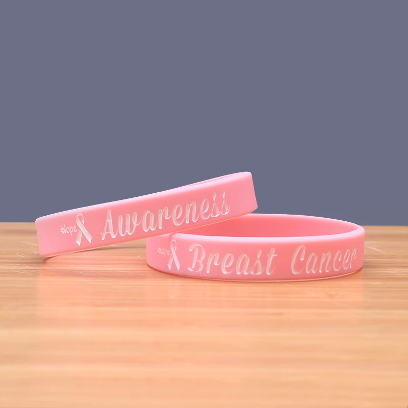 10 Years Custom Bracelets BREAST CANCER Silicone Good Quality Classic Jerwerly Trendy Wristband | Украшения и аксессуары