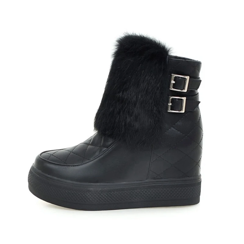 2016 горячей продажи резиновые сапоги круглый носок на платформе теплый мягкие