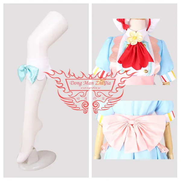 

2019 hot sale !!!Anime Cosplay Costume Pretty Cure Precure KiraKira Blue Dress Sexy Maid Wear Full Sets