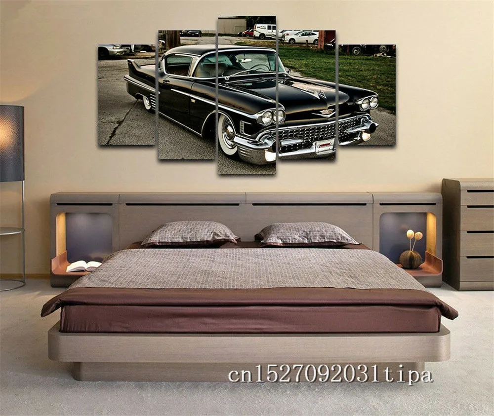 1957 Cadillac Coupe 5 панелей абстрактный фотографический плакат холст печать картины для