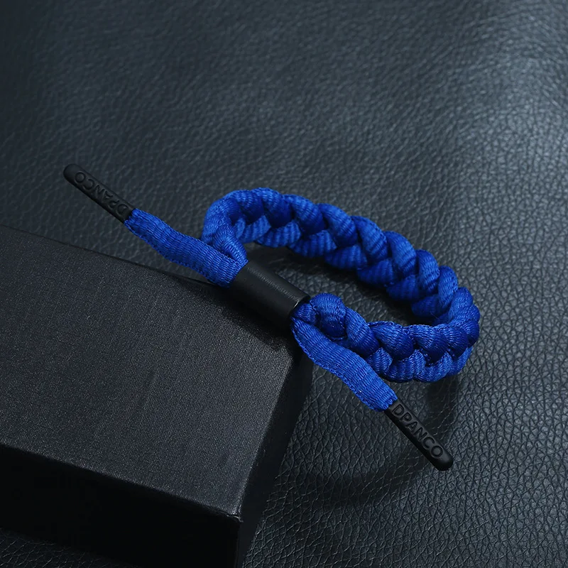 B01809 Blue Модный браслет для пары, браслет для мужчин и женщин, очаровательный Плетеный шнурок, ручная бижутерия, Прямая поставка - Окраска металла: B01809 Blue