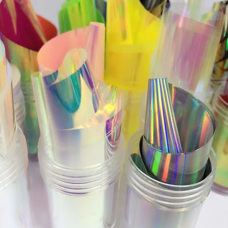 1 шт. голографическая блестящая Лазерная Фольга для ногтей Бумага конфеты 16 Цвета
