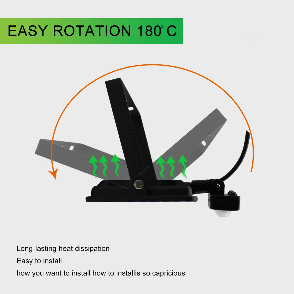 

Led Flood Light 220V 30W 50W 100W Motion Sensor Outdoor LED Spotlight Floodlight Wall Lamp Reflector IP65 Waterproof Exterior