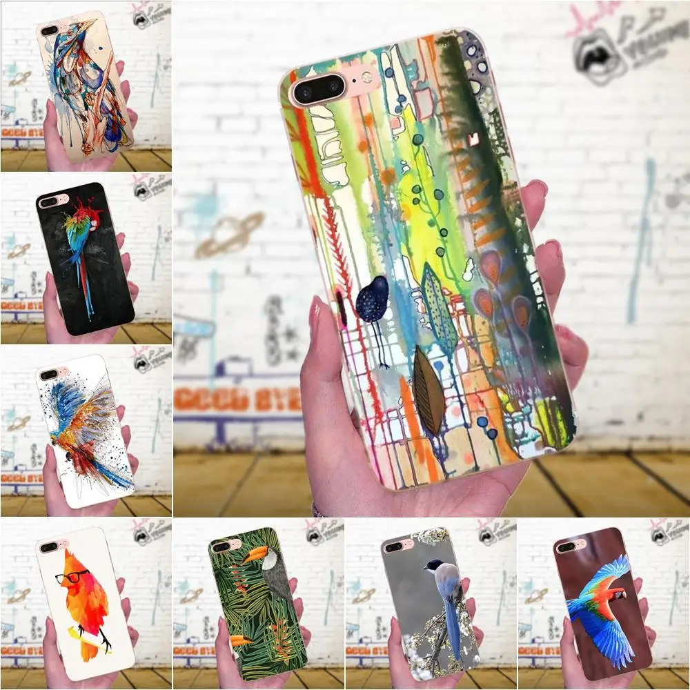 Мягкий чехол для телефона Huawei Honor 4C 5A 5C 5X6 6C 6A 6X7 7X8 9 V8 V10 Y3II Y5II Y6II G8 P7 Play Lite с птицами