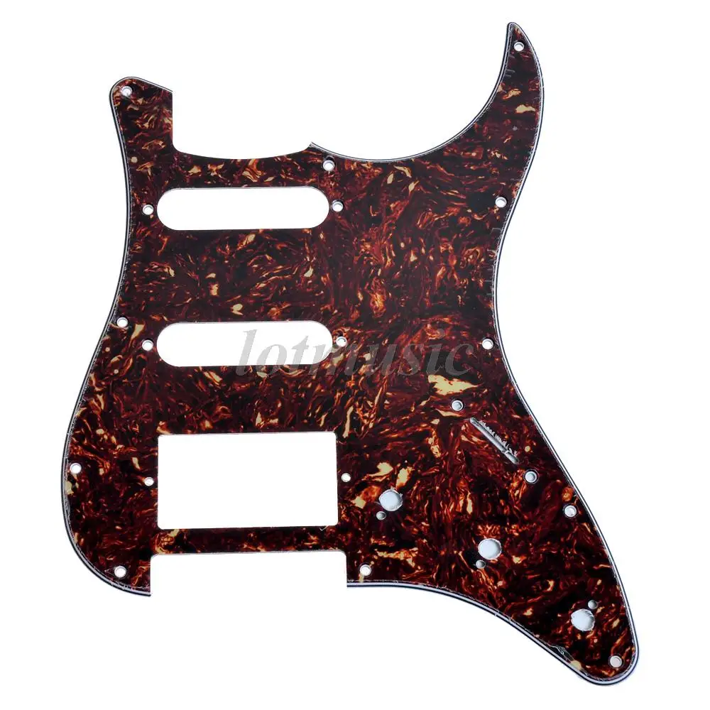 

Electric Guitar Pickguard Scratch Plate HSS For ST Style Parts Replacement 3ply Pearl Left Handed White Black