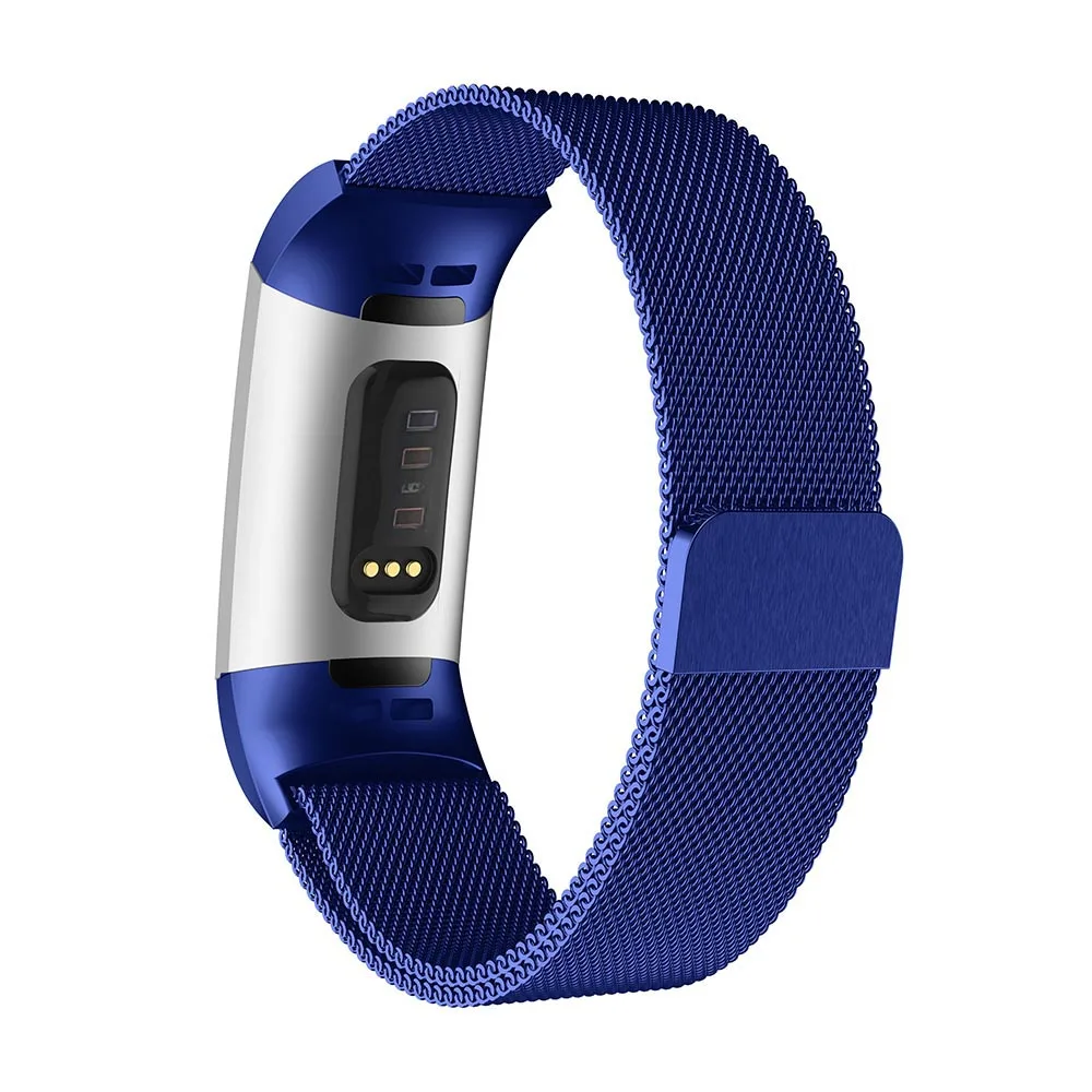 HeroIand металлический ремешок из нержавеющей стали для Fitbit Charge 3 Band Миланская петля Магнитный Fitbit charge3 ремешок умный Браслет для женщин и мужчин