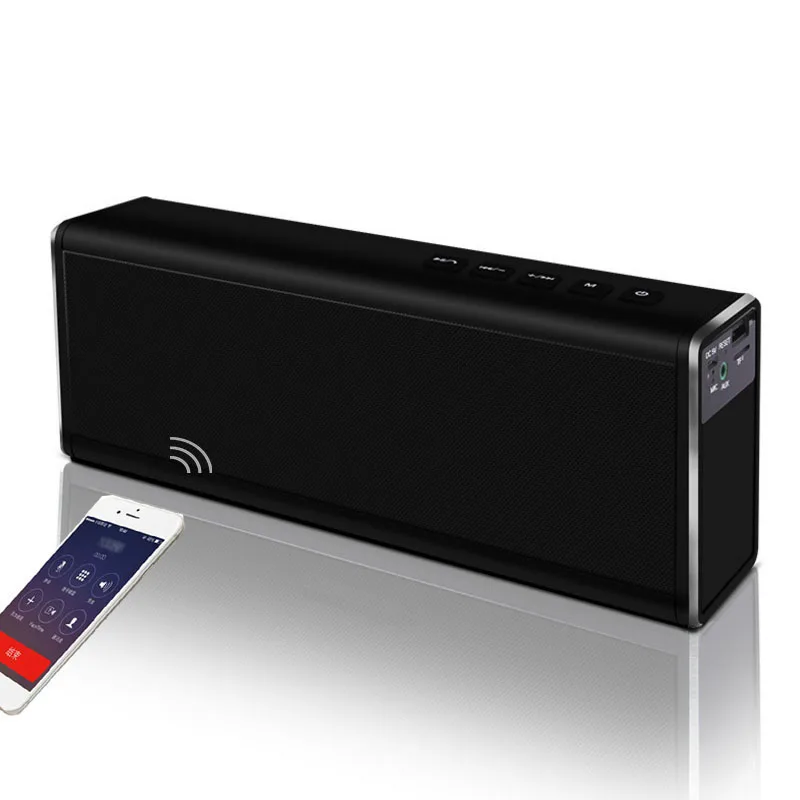 Haynie Super Bass 20 Вт Bluetooth динамик 4000 мАч Внешний аккумулятор портативный беспроводной металлический HIFI Динамик для телефона IOS и Android VS Piple - Цвет: black