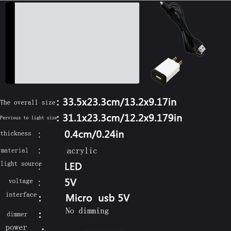 Светодиодные лампы отслеживания доска татуировки A4 для рисования USB Копировать |