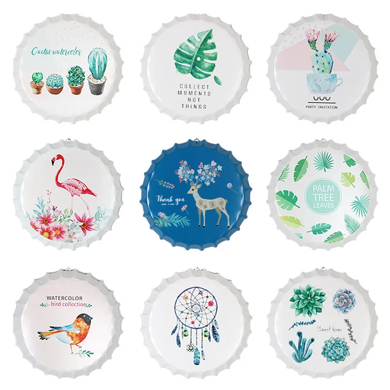 Металлическая крышка для бутылки пива в скандинавском стиле домашний фон бара