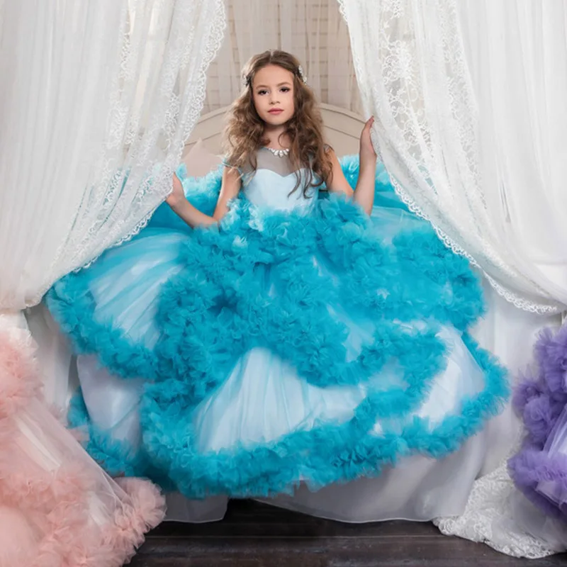 Princess and Children's Wedding Dress Banquet Long Girl's Birthday Party Stage Performance | Свадьбы и торжества