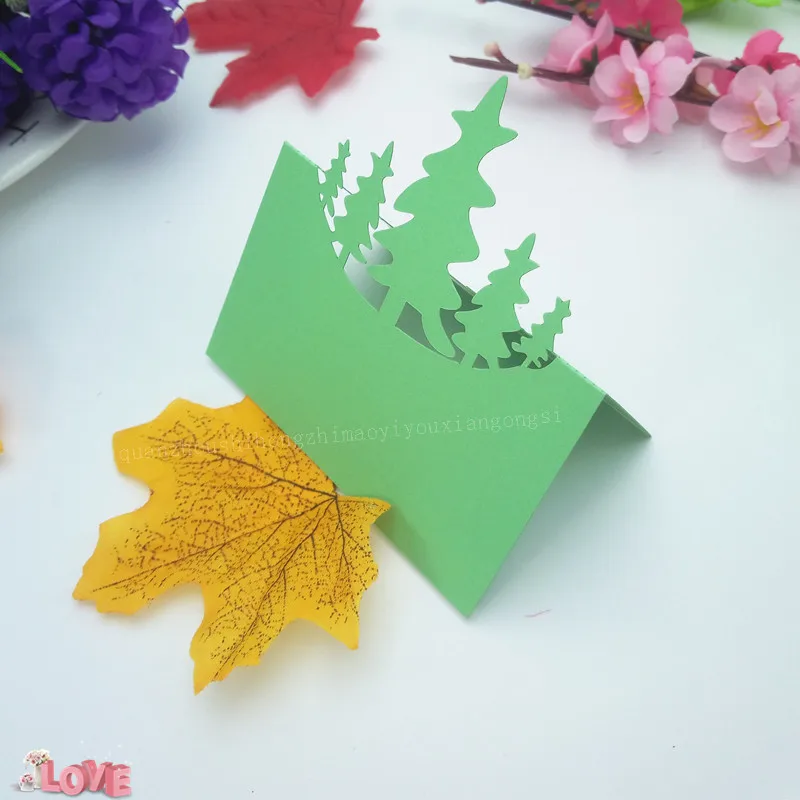 Z02-lightgreen Декор для вечеринки в честь Дня рождения Место карты Лазерная резка 98 шт. полый узор в форме сердца Свадебные События именные карточки на стол цветочный декупаж 6J - Цвет: Z02-lightgreen