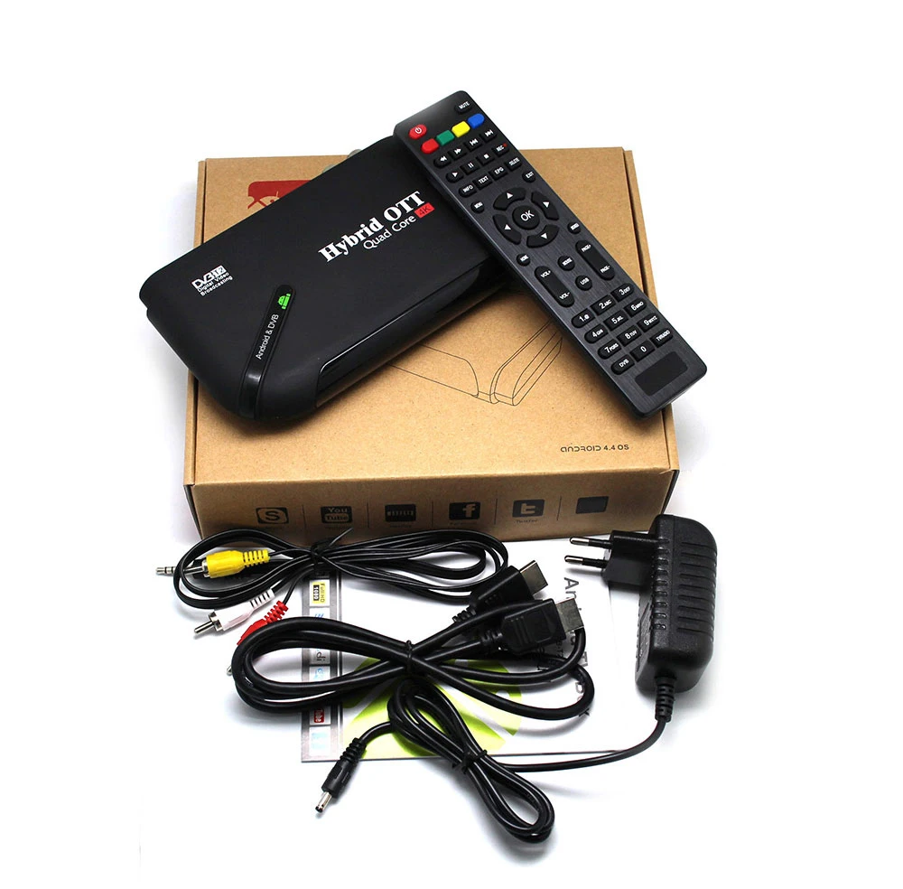 Новый Android 7 1 DVB T2 4 ядра OTT BT4.0 H.265/MPEG ТВ тюнер Поддержка Netflix youtube DLNA Google K смарт