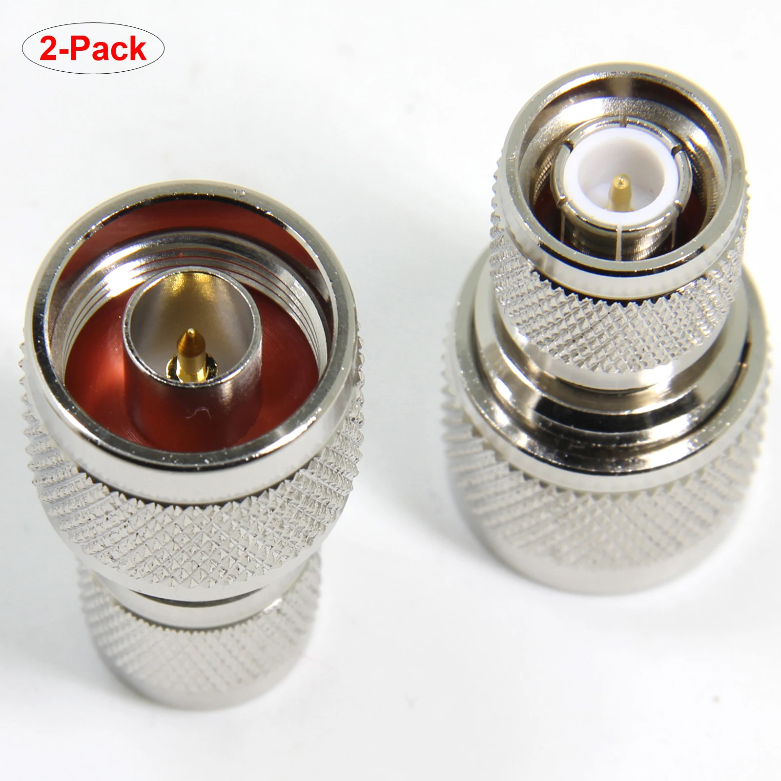 

2-Pack TNC Male to N Male RF Coaxial Coax Antenna Cable Adapter Connector
