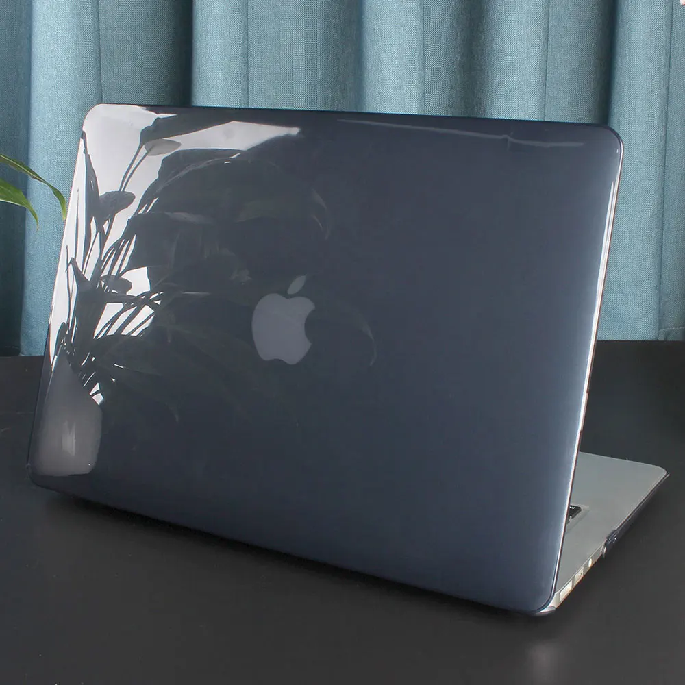 Crystal black Crystal Clear чехол для Macbook Air Pro retina 11 12 13 15 дюймов Touch Bar сумка-чехол для ноутбука для macbook Air 13 A1932 A1989 - Цвет: Crystal black