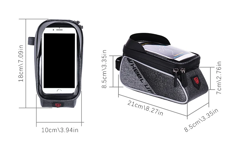 

Wheel Up Waterproof Bicycle Bag Frame Front Top Tube Cycling Bag 6 Inch Rainproof Phone Case Touch Screen Mtb Bike Accessories