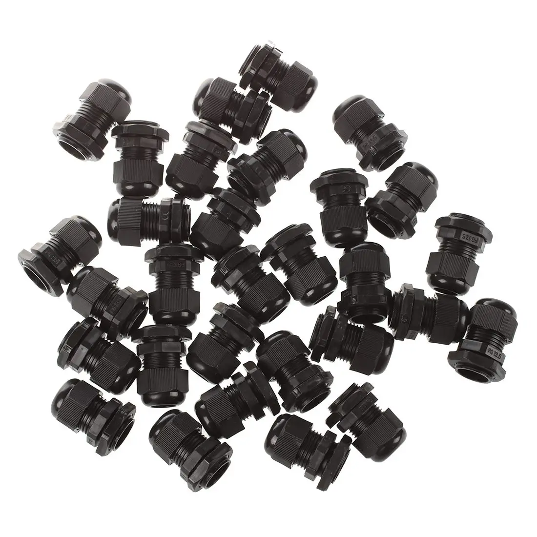 Лучшая цена 30 шт PG13.5 черный пластик 6 мм до 12 Диаметр кабельных желез крепежный