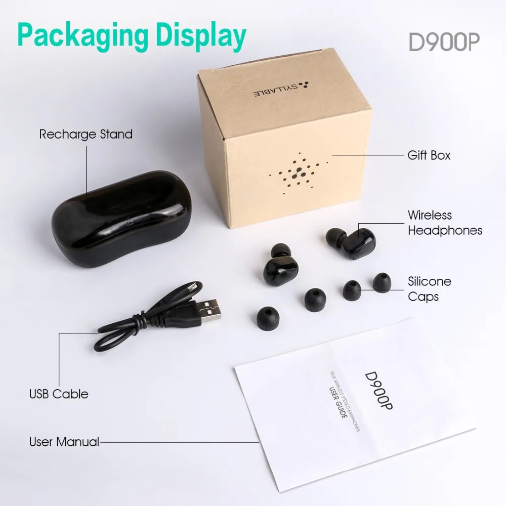 Слог D900P bluetooth V5.0 наушники с шумоподавлением гарнитура для мобильного телефона