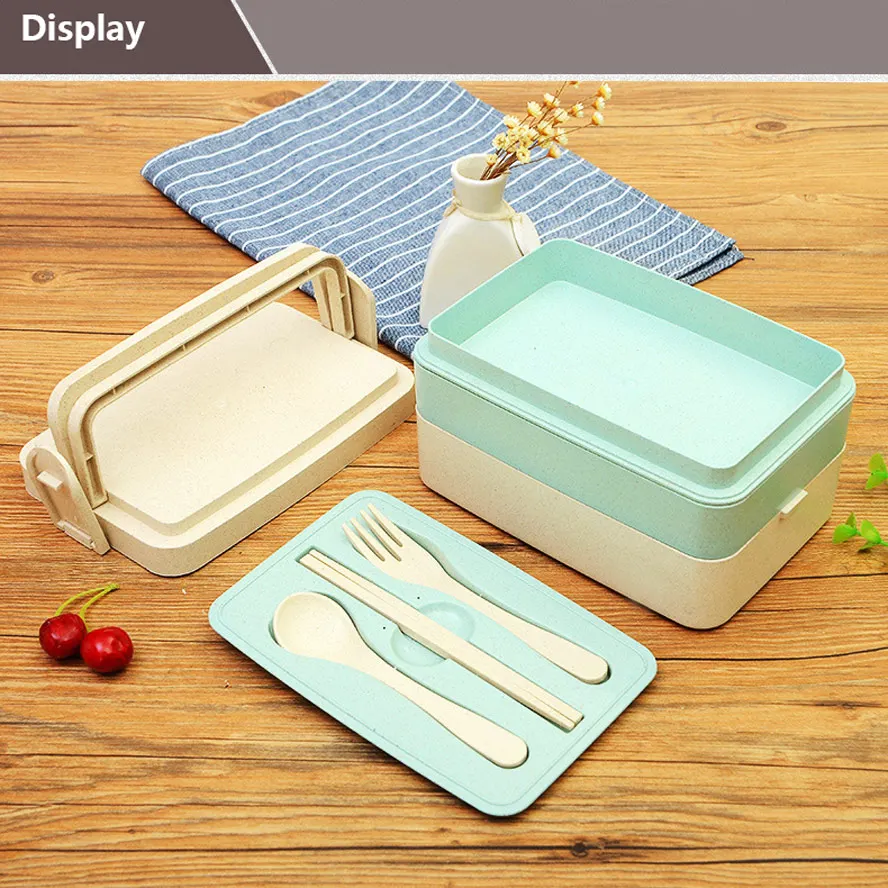 Ланч-бокс контейнер для еды Bento box детей герметичная теплоизоляция Microwavable с
