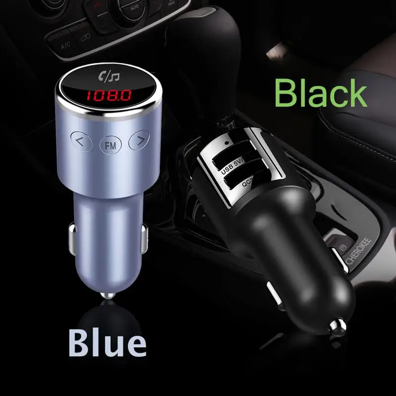 Onever fm-передатчик Bluetooth V4.2 Беспроводной автомобильный FM трансмиттер MP3 плеер Поддержка карт флеш-накопителей телефонные звонки в режиме Hands-free Dual USB Порты и разъёмы