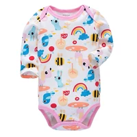 newborn baby clothing 2021 new fashion baby boys girls clothes 100 cotton baby bodysuit long sleeve infant jumpsuit