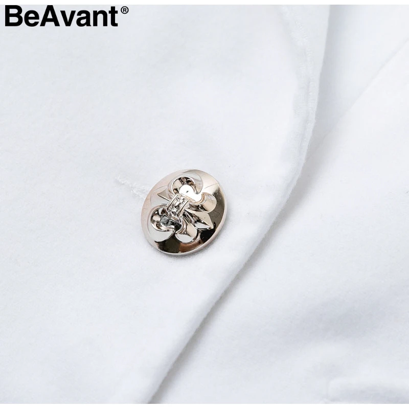 BeAvant двубортный белый длинный плащ двубортный белый длинный плащ для женщин тонкий плащ офис сплошной плащ платье