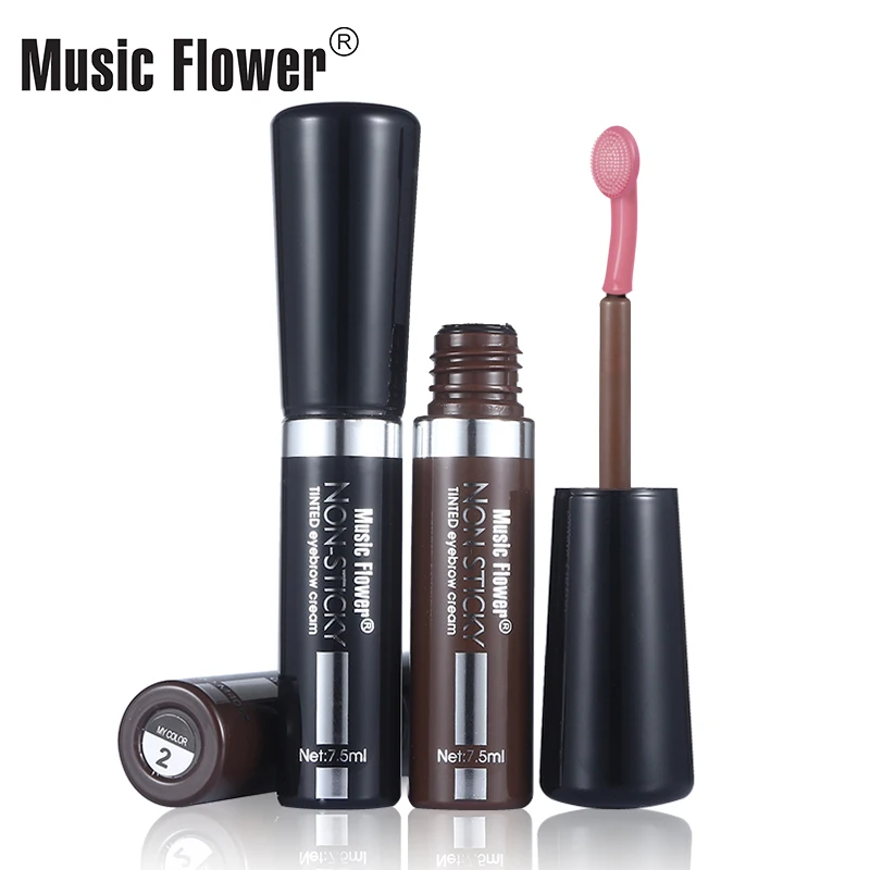 Music Flower антипригарный тонированный крем для бровей долговечный Натуральный гель