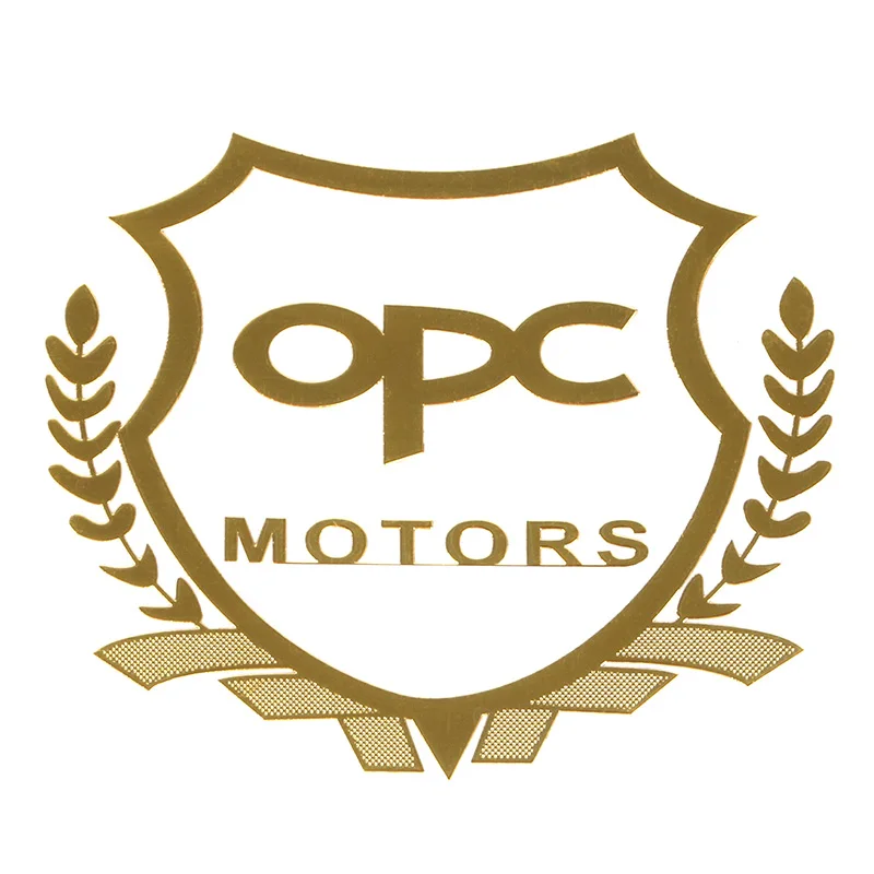 OPC 2 шт./лот, Золотая 3D алюминиевая Автомобильная наклейка, эмблема, значок для Ford Opel Rada Mazda SEAT WRC Renault fiat KIA, автомобильные аксессуары для Toyota - Название цвета: OPC
