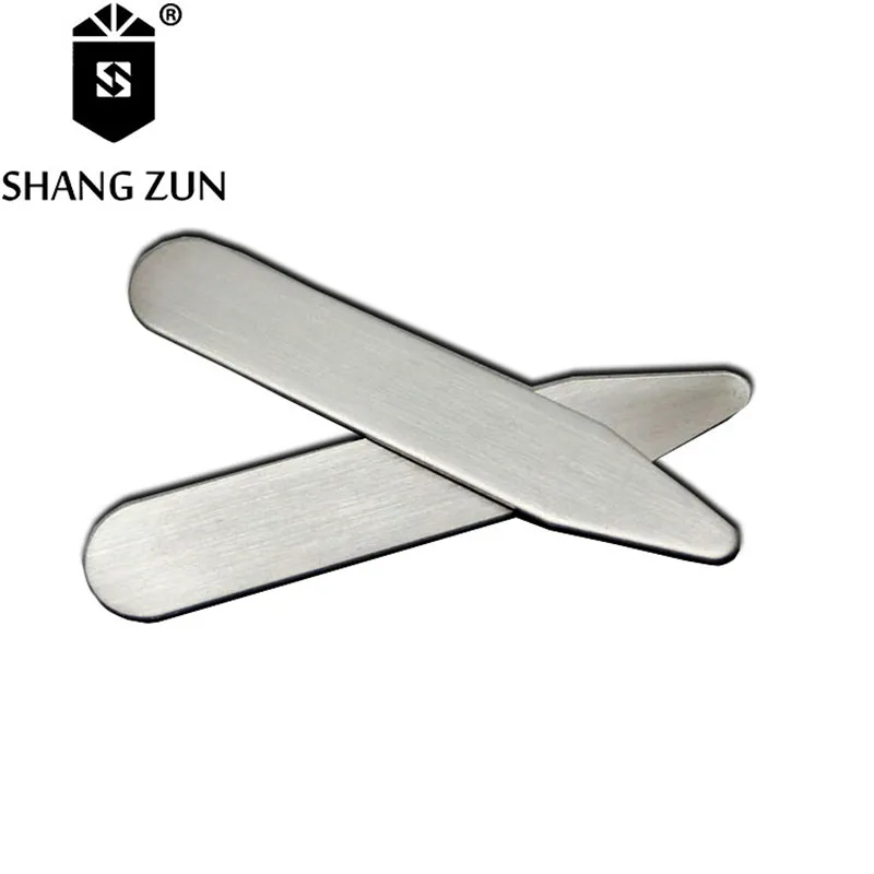 SHANG ZUN 4 Pcs Superficialwiredrawing Stainless Steel Collar Bones Mixed in 2 Sizes without logo or picture |