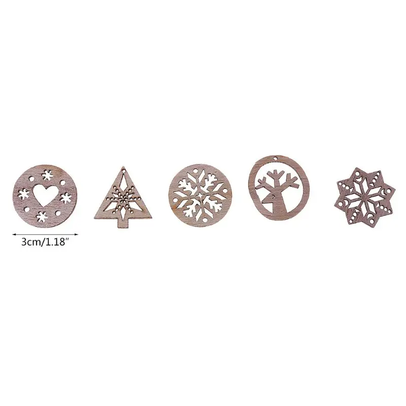 50 шт. лазерная резка деревянные украшения снежинки в форме рукоделия Свадебный