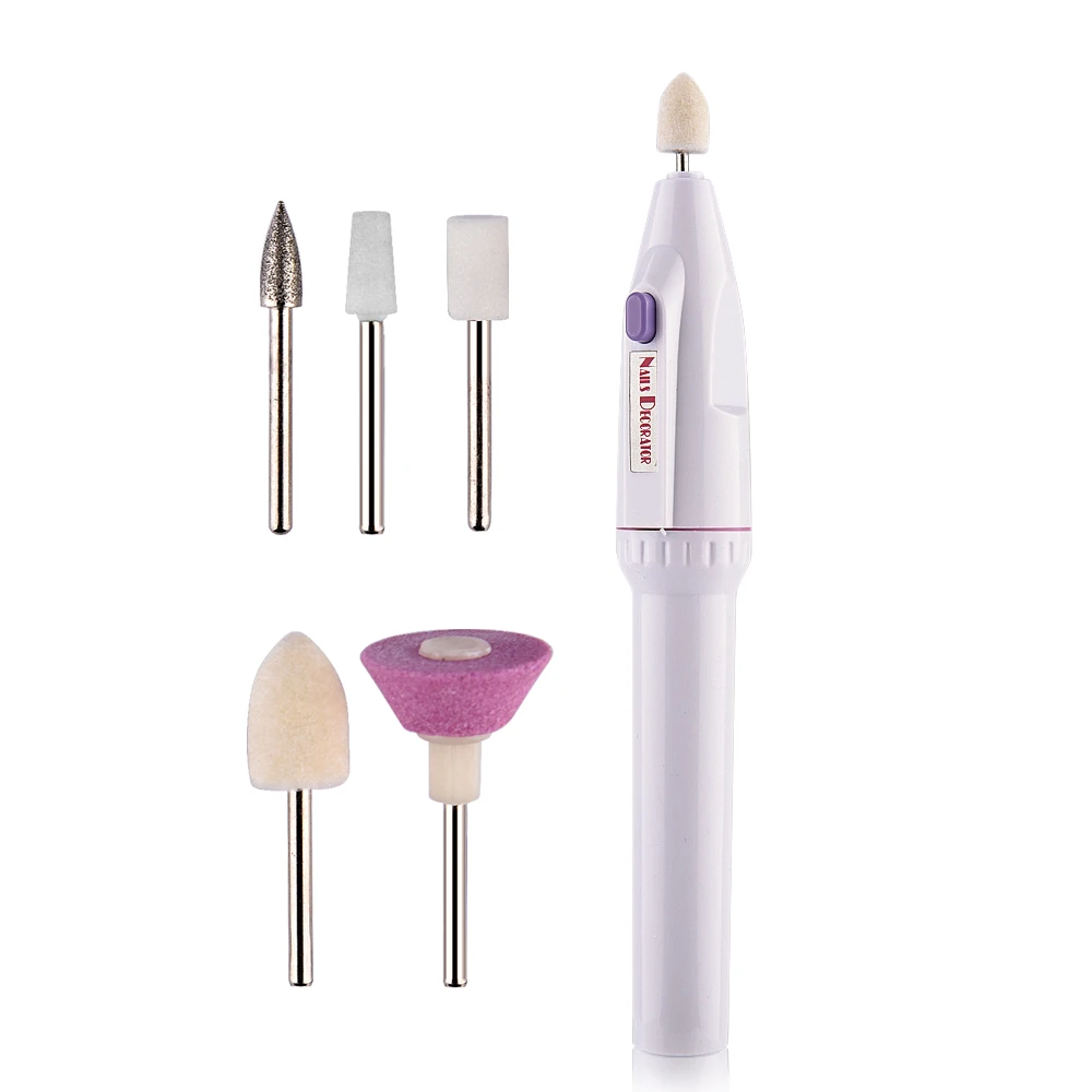 5 бит электрический пилочка для ногтей Набор маникюра ногти педикюр салон ручка