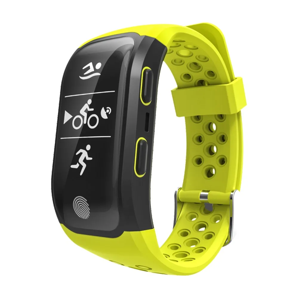 Joinrun S908 gps группа IP68 Водонепроницаемый спортивный смарт-браслет нескольких видов спорта монитор сердечного ритма Фитнес трекер спортивный ремешок - Цвет: Зеленый