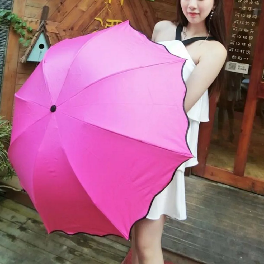 

Wendin Folding Umbrella Magical Bloom Flower in Rain Water Fashion Exquisite