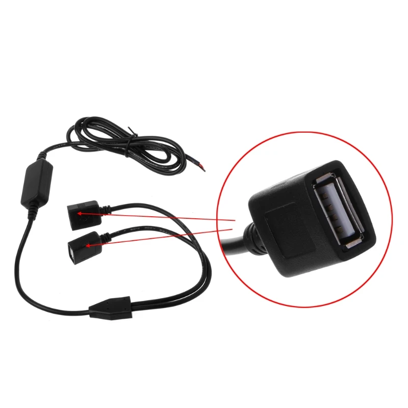 Автомобильное зарядное устройство с двумя разъемами USB 12 В-5 В 3 А преобразователь