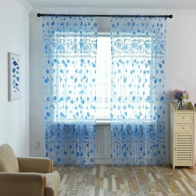 Декоративные окна Cortinas маленький цветок вуаль тюль Morning Glory оконные шторы для
