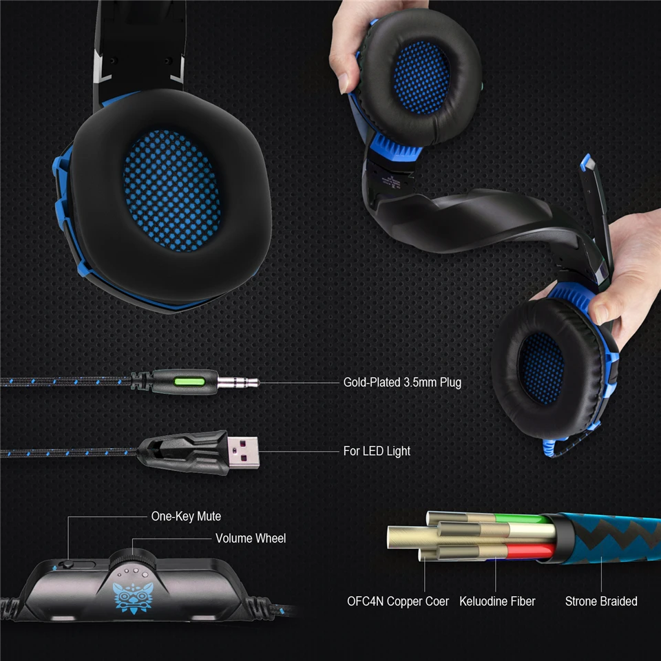 ONIKUMA K2A наушники шлем HIFI стерео игровая гарнитура PS4 наушники с микрофоном для компьютера ноутбука планшета Xbox One