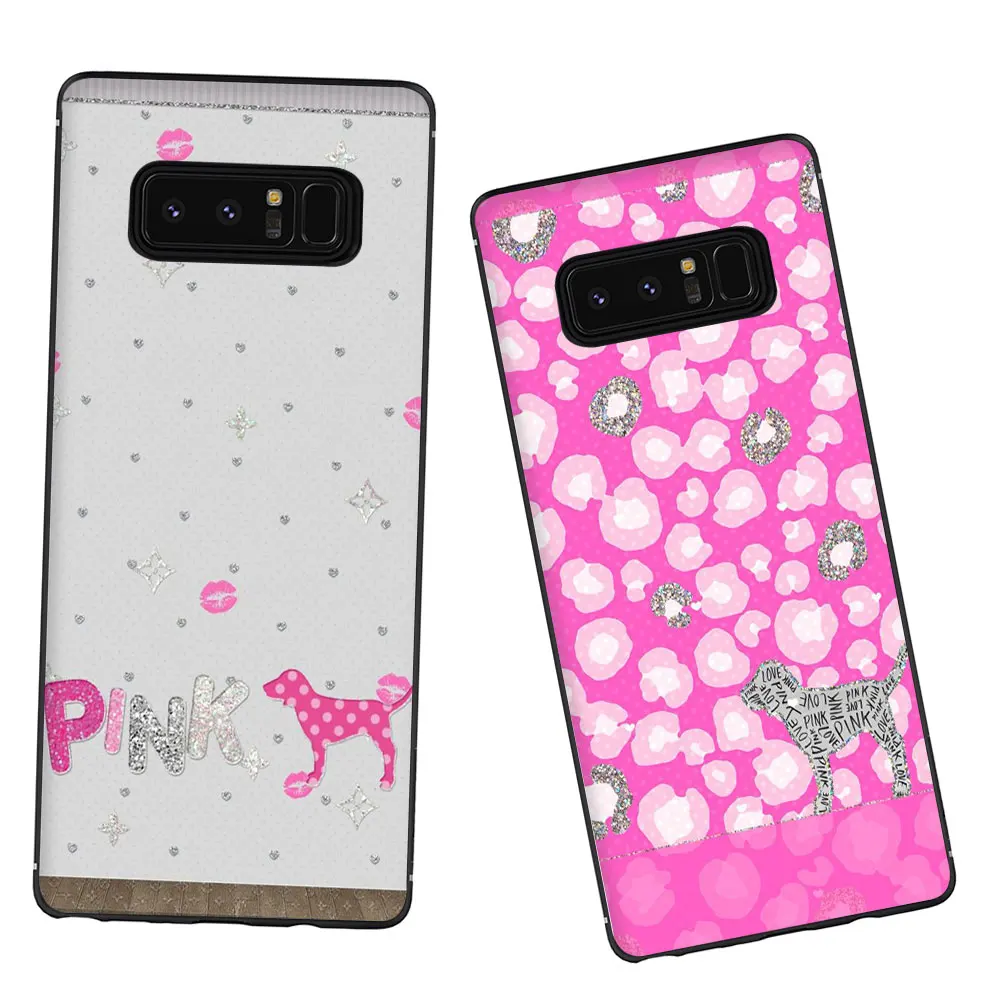 Мягкий розовый чехол из ТПУ для телефона Galaxy M10 M20 M30 S6 S7 Edge S8 S9 S10 S10e Plus Note 10 8