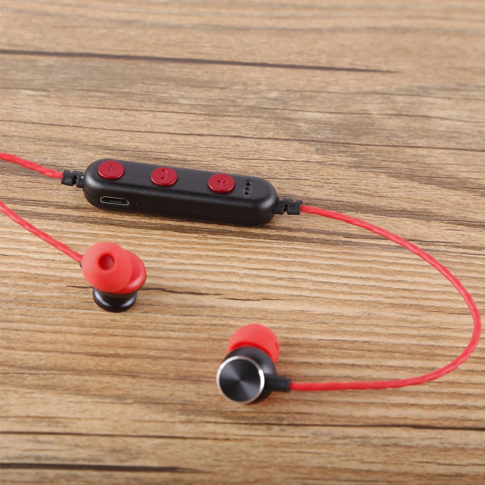MPLSBO Bass Bluetooth наушники Беспроводной с микрофоном Магнитная в ухо Спорт гарнитура