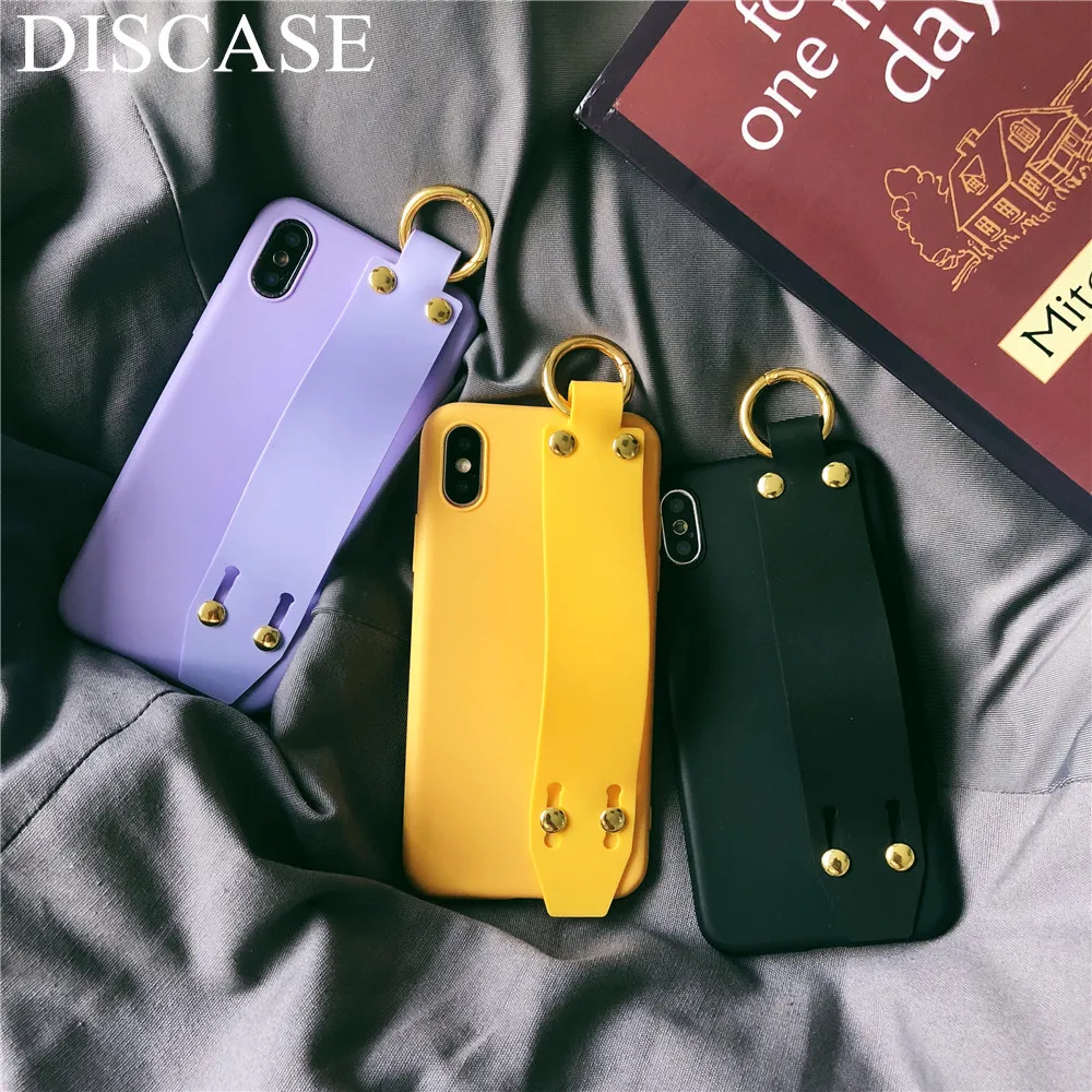 Чехол DIS простой карамельный цвет мягкий чехол для телефона iphone 8 7 6S plus XR XS MAX