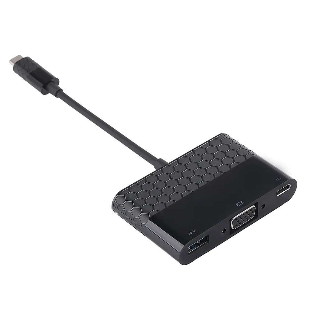 USB C к VGA многопортовый адаптер 3 1 разъем type VGA/USB-C/USB-3.0 для зарядки |