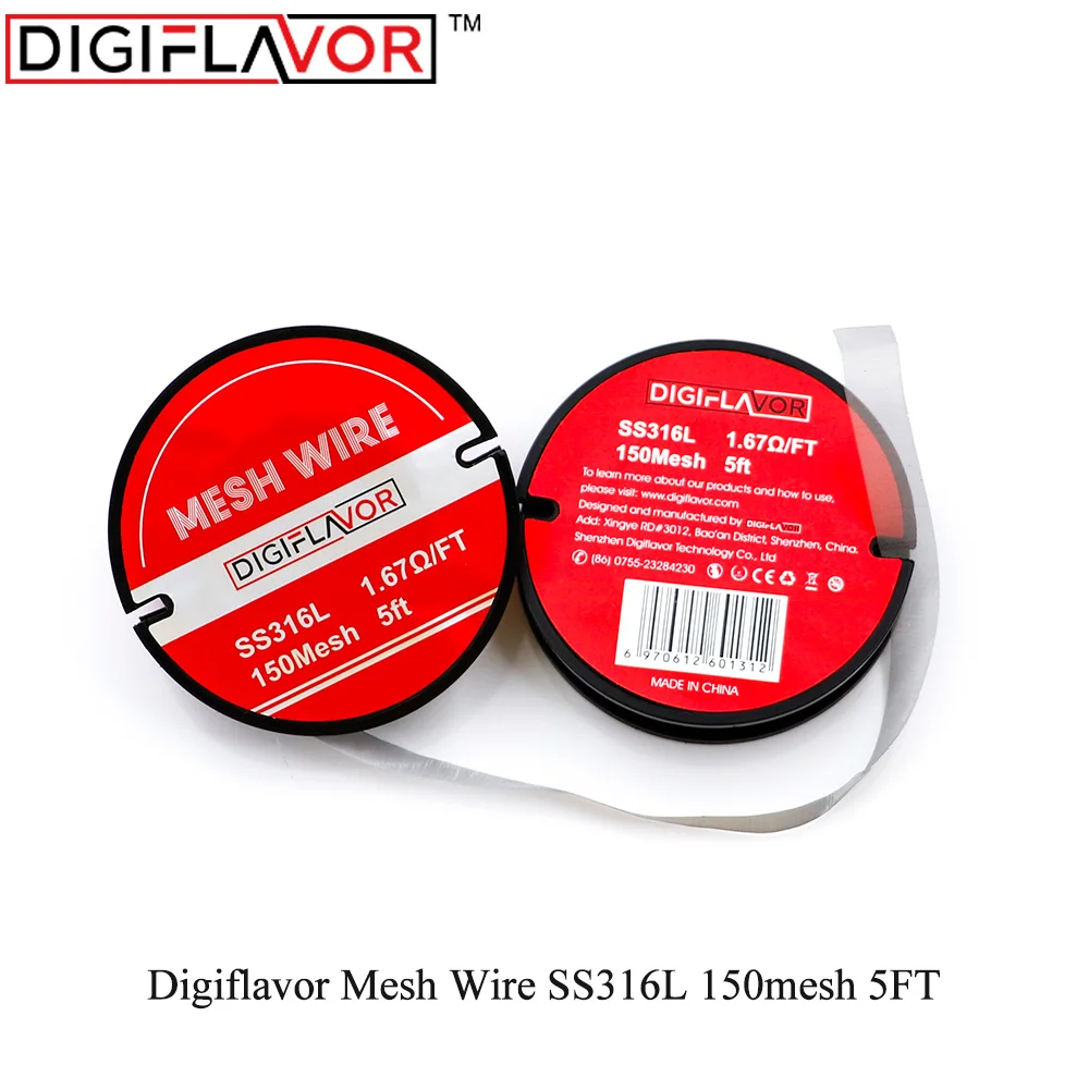 Digiflavor сетчатая проволока SS316L 150 сетка 5FT Vape катушка провода электронная сигарета аксессуары для vape