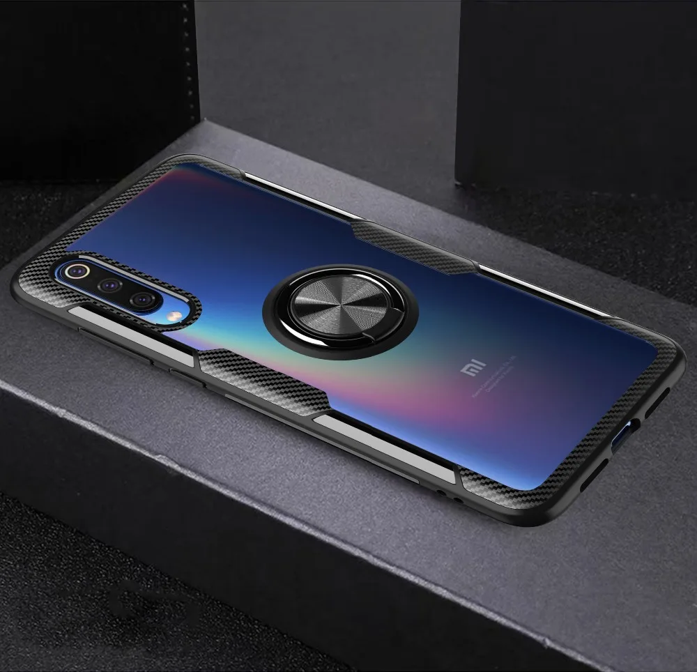 Xiaomi mi 9 чехол, мягкий силиконовый бампер, прозрачная задняя крышка для xiaomi mi 9, магнитный автомобильный держатель, кольцо для xiaomi mi 9 SE чехол s m9