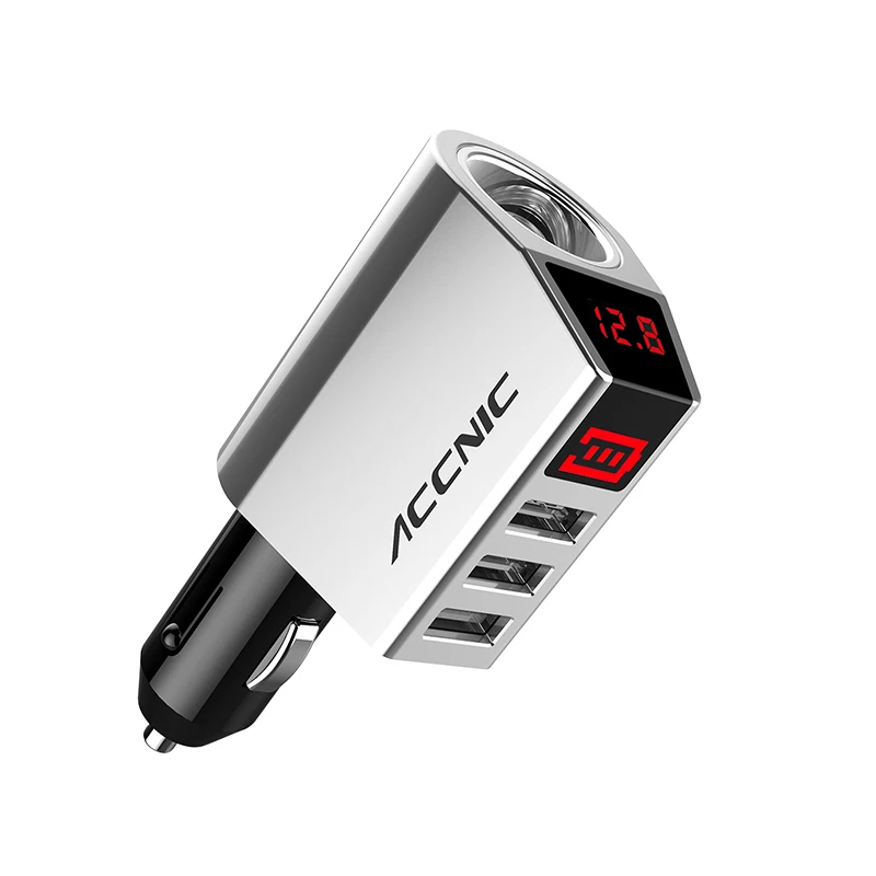 ACCNIC 3USB Автомобильный Разветвитель Прикуривателя 80 Вт Мощность адаптер с