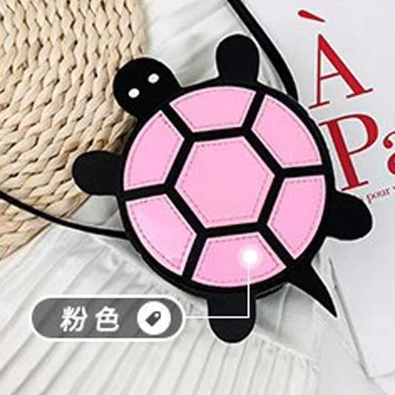 Tortoise Pink Сумка на плечо для девочек, сумка через плечо, сумочка для маленьких детей, мультяшная монетница - Цвет: Tortoise Pink
